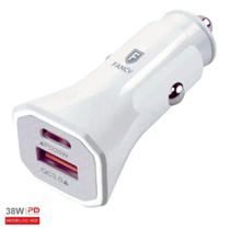 Tomada Carregador Veicular Para Celular 38W PD USB-C Fancy CC-K02 Tomada Carregador Veicular Para Celular 38W PD USB-C Fancy CC-K02