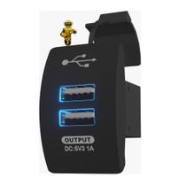 Tomada Carregador Veicular USB Duplo 3.1A 12/24V 6820 Para Carro Moto Lancha Barco Tomada Carregador Veicular USB Duplo 3.1A 12/24V 6820 Para Carro Moto Lancha Barco