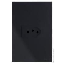 Tomada Cj 20A Horizontal Black Satin - BRS12163-0BK Tomada Cj 20A Horizontal Black Satin - BRS12163-0BK