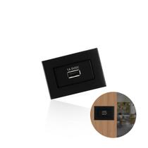Tomada Com 1 Entrada Usb Preta de Embutir Em Móveis 1a Bivolt Nuze