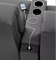 Tomada Com 2 Porta Usb Pop De Embutir Na Mesa E Sofá