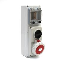 Tomada com Bloqueio Mecânico e Proteção Elétrica Carcaça Termoplástica Mining Block IP67 3P+N+T 16A 380/415V