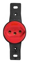 Tomada Com Haste 10A Vermelha 2P+T - 6013.6 Lumibras