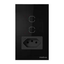 Tomada com Interruptor Inteligente Intelbras ETS 2002 SMART WI-FI Preto