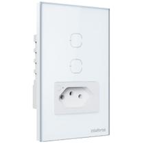 Tomada com Interruptor Touch Inteligente Intelbras 10A ETW 1021 Branco - Compatível com iOS/Android