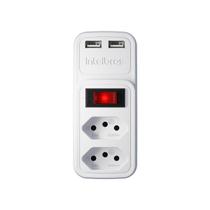 Tomada Com Usb Carregador Duplo Adaptador Intelbras Eac 202