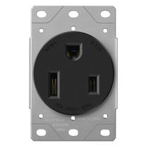 Tomada de alimentação ENERLITES 50A 250V NEMA 6-50R para soldadores preta Tomada de alimentação ENERLITES 50A 250V NEMA 6-50R para soldadores preta