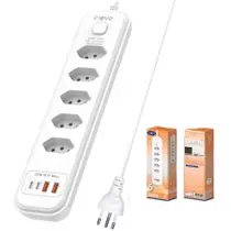 Tomada de alimentação inova 2500w porta usb-c anti estática Tomada de alimentação inova 2500w porta usb-c anti estática