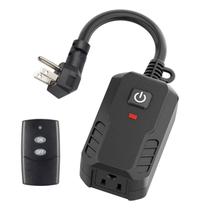 Tomada de controle remoto externa BN-LINK à prova de intempéries 15A, 3 pinos, cabo de 15 cm, alcance de 30 m