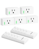 Tomada de controle remoto interna DEWENWILS 5 tomadas + 2 controles remotos Tomada de controle remoto interna DEWENWILS 5 tomadas + 2 controles remotos