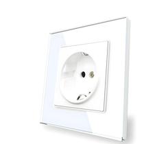 Tomada De Cristal Cinza Delviz Padrão EU 110-250V 16A Embutida Na Parede Tomada De Cristal Cinza Delviz Padrão EU 110-250V 16A Embutida Na Parede