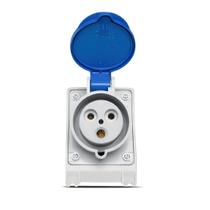Tomada De Embutir 2p+t 16a 200/250v Azul - N3046 - Steck Tomada De Embutir 2p+t 16a 200/250v Azul - N3046 - Steck