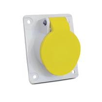 Tomada De Embutir 2P+T 32a 100/130v Amarelo N3244 - Steck