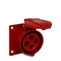 Tomada de Embutir 314 3P + T 6H 380Vca / 16A Vermelho IP44 Sibratec