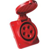 Tomada de Embutir Industrial 3p+n+t 16 a 380-415 Vca 6 H - Tramontina Tomada de Embutir Industrial 3p+n+t 16 a 380-415 Vca 6 H - Tramontina