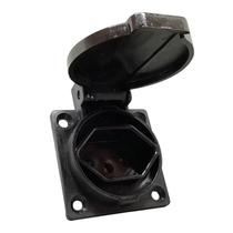 Tomada de embutir linha tbsen ind. 2p+t 20a preta com tampa - sibratec