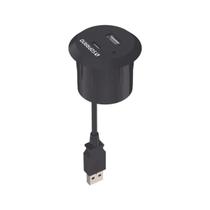 Tomada de Embutir para Móveis USB Tipo A e C Preta 2,0A Tomada de Embutir para Móveis USB Tipo A e C Preta 2,0A