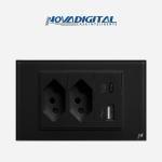 Tomada de Embutir (sem wi-fi) Preta Tomada de Embutir (sem wi-fi) Preta