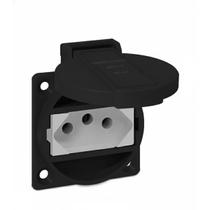 Tomada de Embutir TBSEN 2P + T 20A Com Tampa Sibratec Preto/Branco Tomada de Embutir TBSEN 2P + T 20A Com Tampa Sibratec Preto/Branco