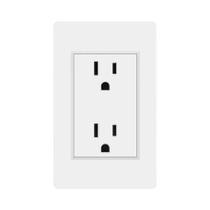 Tomada De Energia Dupla 15A Padrão Americano 110V 250V Painel De PC De Alta Qualidade Embutido Na Tomada De Energia Dupla 15A Padrão Americano 110V 250V Painel De PC De Alta Qualidade Embutido Na