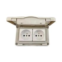 Tomada De Energia Externa À Prova d'Água IP55 Padrão Duplo UK EU FR Para Cozinha E Banheiro