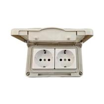 Tomada De Energia Externa À Prova d'Água IP55 Padrão Duplo UK EU FR Para Cozinha E Banheiro