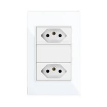 Tomada De Energia Padrão Brasileiro 10A 20A 2 Pinos AC 110V 250V Painel De Vidro Cristal