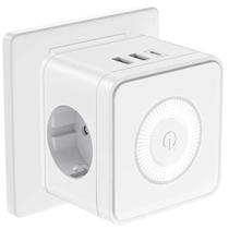 Tomada De Energia USB De 3680W Com 2 Portas USB-A E 2 Tomadas Adaptador De Parede Cubo Com Luz Tomada De Energia USB De 3680W Com 2 Portas USB-A E 2 Tomadas Adaptador De Parede Cubo Com Luz