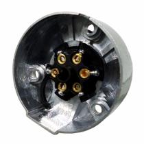 Tomada de Engate Fixa 6 Polos - Plástico Cromado - DNI 8371