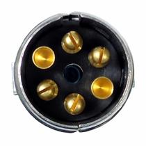 Tomada de Engate Macho 6 Polos - Plástico Cromado - DNI 8381