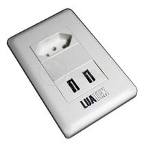 Tomada De Parede 1 Entrada Fonte 2 Usb 5v 10a Bivolt Tomada De Parede 1 Entrada Fonte 2 Usb 5v 10a Bivolt