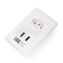 Tomada De Parede 1 Entrada Fonte 2 Usb 5v 10a Bivolt Tomada De Parede 1 Entrada Fonte 2 Usb 5v 10a Bivolt