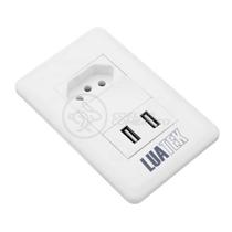 Tomada De Parede 1 Entrada Fonte 2 Usb 5v 10a Bivolt Tomada De Parede 1 Entrada Fonte 2 Usb 5v 10a Bivolt