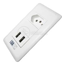 Tomada De Parede 1 Entrada Fonte 2 Usb 5v 10a Bivolt Tomada De Parede 1 Entrada Fonte 2 Usb 5v 10a Bivolt