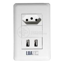 Tomada De Parede 1 Entrada Fonte 2 Usb 5v 10a Bivolt Tomada De Parede 1 Entrada Fonte 2 Usb 5v 10a Bivolt