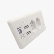 Tomada De Parede 2 Entrada Fonte 2 Usb 5v 10a Bivolt Tomada De Parede 2 Entrada Fonte 2 Usb 5v 10a Bivolt