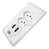 Tomada De Parede 2 Entrada Fonte 2 Usb 5v 10a Bivolt Tomada De Parede 2 Entrada Fonte 2 Usb 5v 10a Bivolt