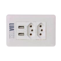 Tomada De Parede 2 Entrada Fonte 2 Usb 5v 10a Bivolt Tomada De Parede 2 Entrada Fonte 2 Usb 5v 10a Bivolt