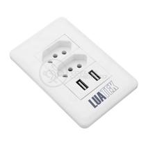 Tomada De Parede 2 Entrada Fonte 2 Usb 5v 10a Bivolt Tomada De Parede 2 Entrada Fonte 2 Usb 5v 10a Bivolt