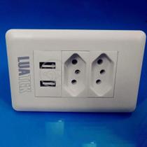 Tomada De Parede 2 Entrada Fonte 2 Usb 5v 10a Bivolt Tomada De Parede 2 Entrada Fonte 2 Usb 5v 10a Bivolt