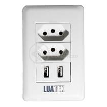 Tomada De Parede 2 Entrada Fonte 2 Usb 5v 10a Bivolt Tomada De Parede 2 Entrada Fonte 2 Usb 5v 10a Bivolt