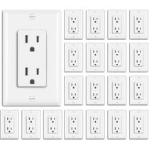 Tomada de parede BESTTEN 15A/125V/1875W branca, pacote com 20 Tomada de parede BESTTEN 15A/125V/1875W branca, pacote com 20