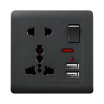 Tomada De Parede Com Carregador USB Duplo 13A, Controle De Interruptor Universal Global, Padrão Do Tomada De Parede Com Carregador USB Duplo 13A, Controle De Interruptor Universal Global, Padrão Do