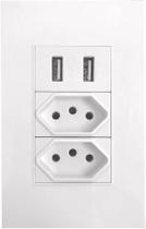 Tomada De Parede Duo Com 2 Entradas Usb Bivolt Jwcom