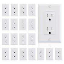 Tomada de parede, ELEGRP, resistente a violações, 15A, 125V, 20Pk