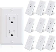 Tomada de parede, ELEGRP, resistente a violações, 15A, 125V, pacote com 10