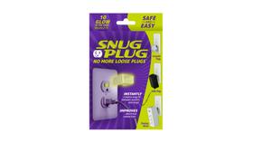 Tomada de parede Fix Snug Plug, pacote com 10 unidades que brilham no escuro