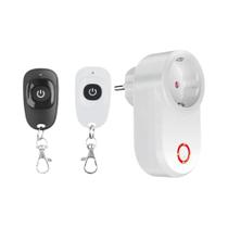 Tomada De Parede Inteligente Com Controle Remoto Sem Fio 433MHz Transmissor 220V 15A Para Lâmpada