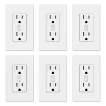 Tomada de parede inteligente ELEGRP 2,4 GHz Wi-Fi Alexa/Google White 6Pk Tomada de parede inteligente ELEGRP 2,4 GHz Wi-Fi Alexa/Google White 6Pk