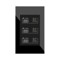 Tomada De Parede Padrão Brasileiro Delviz Branca E Preta 18W 3A Tipo C USB Carregamento Rápido 120mm Tomada De Parede Padrão Brasileiro Delviz Branca E Preta 18W 3A Tipo C USB Carregamento Rápido 120mm